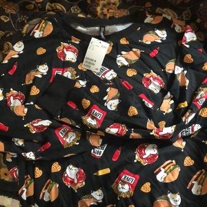 Divided H&M Long Sleeve Cat Tee size Large